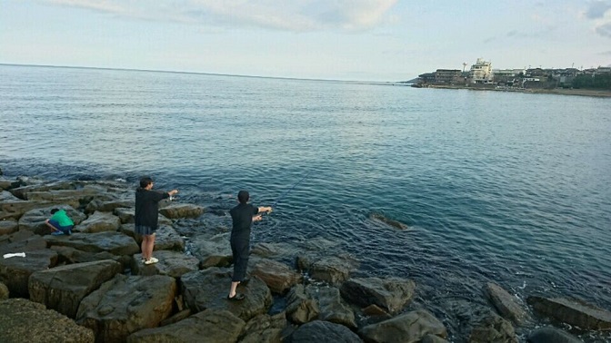 海の日のキス釣り